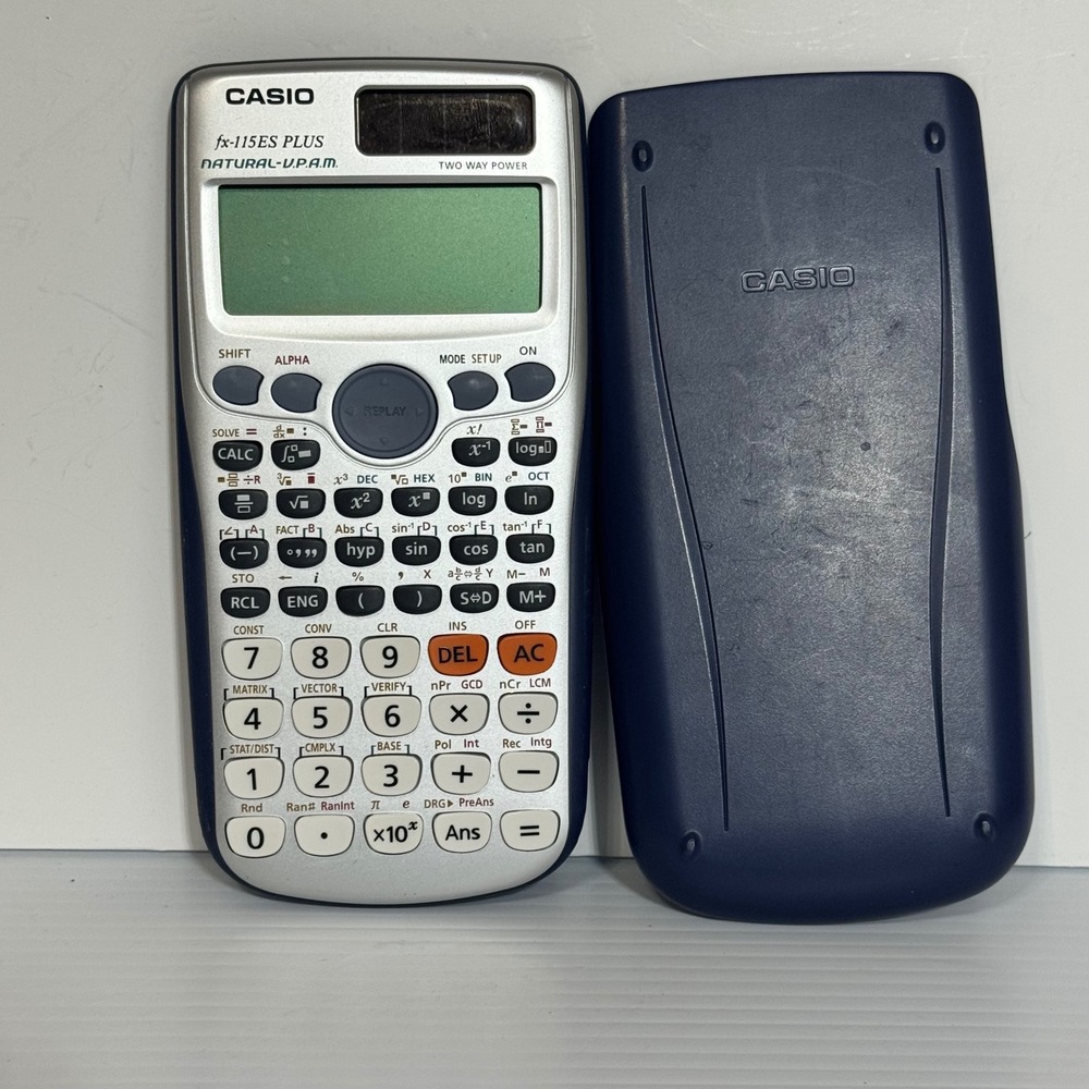 Casio fx-115ES PLUS Scientific Calculator Silver Blue Engineering Math